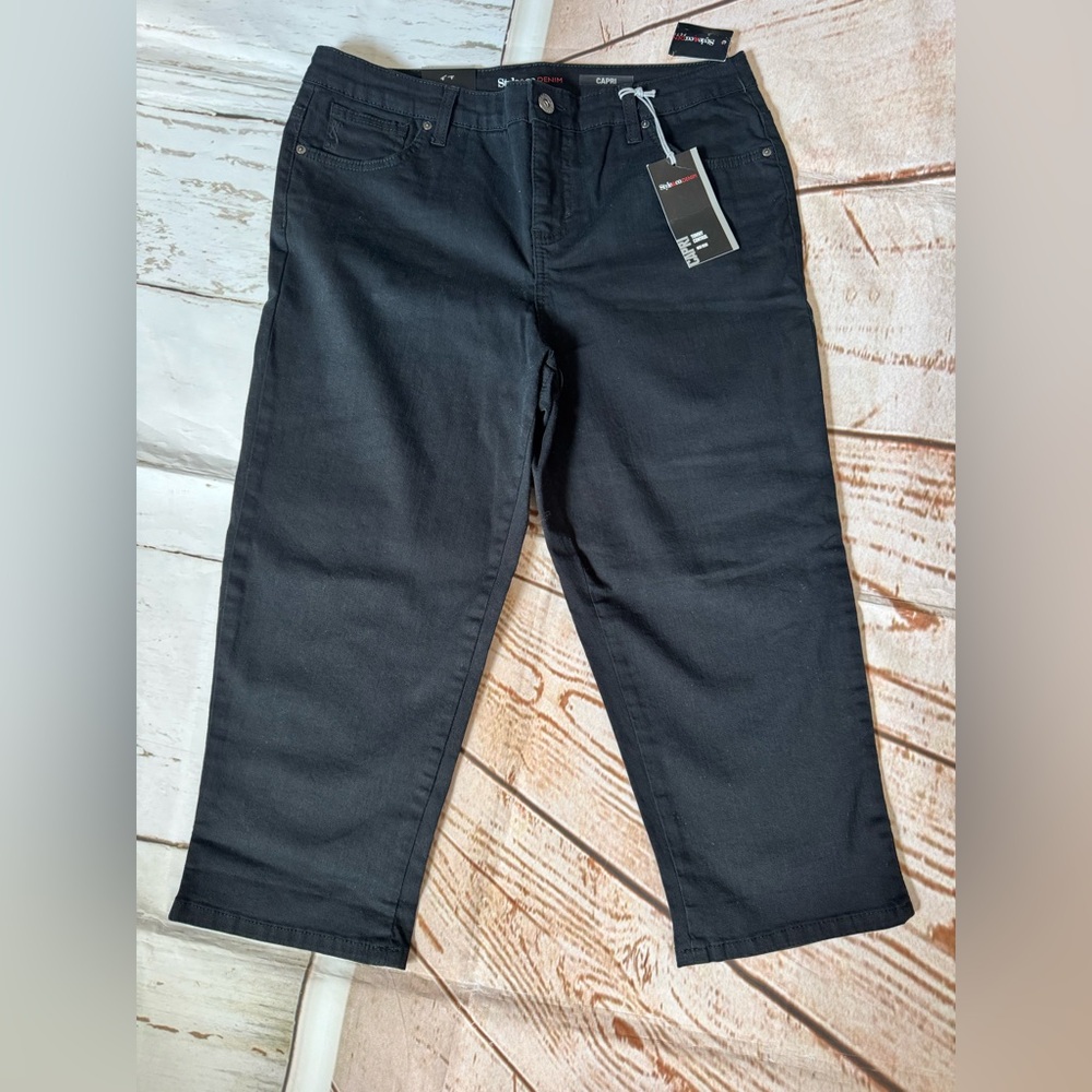Style & Co. Women's Dark black Cropped Jeans NWT